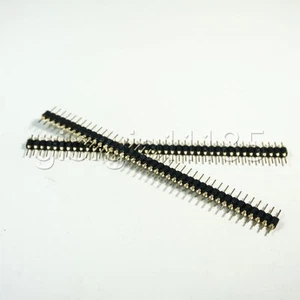 AU Stock 10pcs 2.54mm Male 40 Pin Single Row Round Header Strip Gold Plated New - Picture 1 of 2