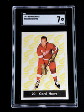 GORDIE HOWE 1961-62 PARKHURST HOCKEY CARD #20 SGC GRADED 7 NEAR MINT HOF