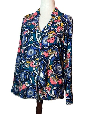 Camisa EXPRESS The Portofino FLOURESENT BOHO FLORAL Talla Grande Foto 1 de 3