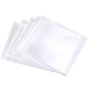 5 Pcs CD Jewel Case Dual Clear Holder Double Disc Transparent Cases - Afbeelding 1 van 12