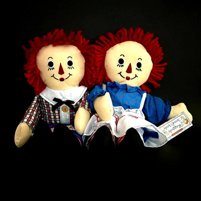 Винтажные классические тряпичные куклы Raggedy Ann & Andy 16 дюймов 2008 Hasbro TOY FACTORY новые из старых запасов - Изображение 1 из 4