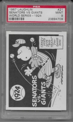 1967 Laughlin #21 Serie Mundial 1924 Senadores vs Gigantes Calificado PSA 9 Como Nuevo Foto 1 de 2