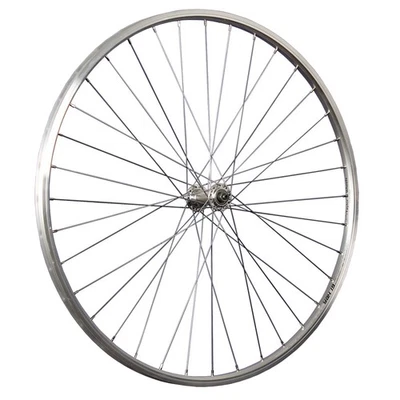 Laufrad 28 Zoll Vorderrad Fahrrad Hohlkammer Felge 622-19 Schnellspanner silber - Bild 1 von 4