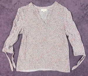 Cynthia Rowley Damen Top Mehrfarbig Größe M, Blumenmuster V-Ausschnitt 100 % Viskose - Bild 1 von 6