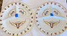 Western Steer Longhorn Divided Grill Plate China Fred Roberts Co 1950 Ranch 3+4