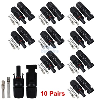 10 pares de conectores solares para MC4 1000V 30A resistente a los rayos UV IP67 conector macho hembra - Imagen 1 de 4