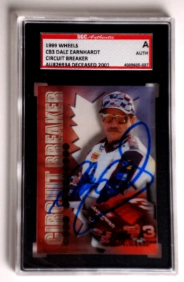 DALE EARNHARDT SIGNED 1999 WHEELS NASCAR CARD #CB3 SGC AUTOGRAPH RACING SENIOR - Image 1 of 4