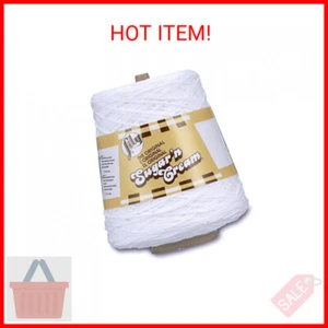 Lily Sugar'n Cream Cotton Cone Yarn, White , 1 Cone, 14 oz (Pack of 1) - Picture 1 of 2