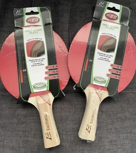 Set Of 2 Eastpoint EPS 2.0 Table Tennis Ping Pong Paddles Red/Black Wood Handle - Picture 1 of 5