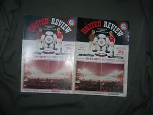 2 MANCHESTER UNITED PROGRAMMES. UEFA CUP 1984. RABA VASAS ETO GYOR. DUNDEE UTD. - Picture 1 of 2