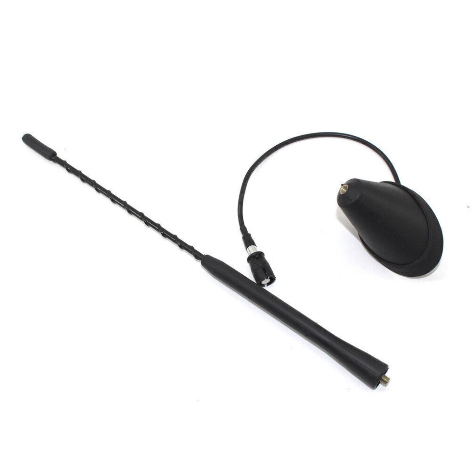 Antena aérea de 11 pulgadas + base de radio de coche AM/FM látigo de mástil de techo para BMW Toyota VW Foto 1 de 4