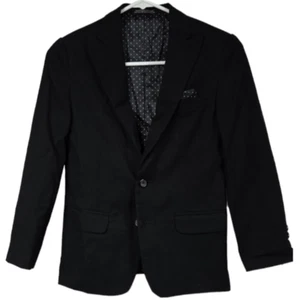 Van Heusen Little Boys Suit Jacket Black Pinstripe Tailored 2-Button Blazer 10R - Picture 1 of 12
