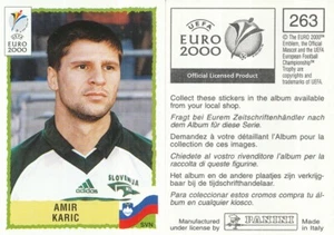 263 AMIR KARIC # SLOVENIA SLOVENIJA BLACK BACK STICKER PANINI EURO 2000 - Picture 1 of 1