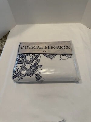Vintage Imperial Elegance Twin Mini Set Comforter Cover & Sham Blue Embroidery - Image 1 of 4