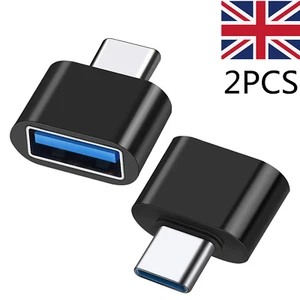 2Pack USB C to USB 3.0 OTG Adapter USB Type C Male to USB A Female Converter UK - Picture 1 of 10