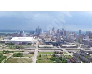 Aerial Downtown Detroit Comerica Park Ford Field Lions Tigers 8x10 Photo - Picture 1 of 1