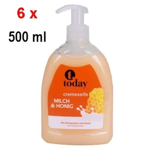 7,28€/L - Today Handseifenpumpe - Milch & Honig - 6er Pack (6 x 500ml) - Bild 1 von 1