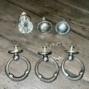 Restoration Hardware Set of 6 Brand New Cabinet/Drawer Pulls Pewter - Picture 1 of 4