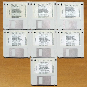 VINTAGE • APPLE • LASERWRITER 320 • SET INSTALLATION • 7 DISQUETTES • MAC OS 7 - Photo 1/1