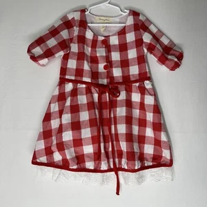 Honeydew Dress Girls 5-6T Red & White Plaid Cotton Spandex Christmas Dress - Picture 1 of 8