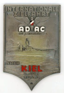 Original ADAC Plakette Internationale Zielfahrt nach Kiel 2. Juli 1933 - Bild 1 von 2