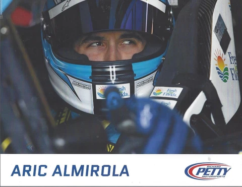 2015 ARIC ALMIROLA "FRESH FROM FLORIDA RPM" #43 B/B NASCAR SPRINT CUP POSTCARD Cover