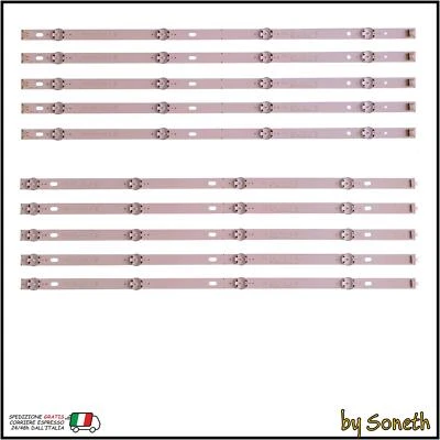SONETH KIT 10 BARRE LED TV PER LG 55UJ6300-UA 55UJ6307 55UJ635V 55UJ634V 55UJ630V