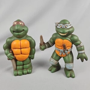 TMNT Keramik Figuren Teenage Mutant Ninja Turtles Knock-off handbemalt - Bild 1 von 11