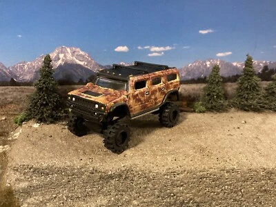 Hummer H2 Lifted 4x4 Johnny Lightning Truck 1/64 Diecast Custom Off Road Mudder - Image 1 of 4