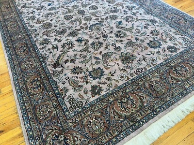 7x10  8x10 Oriental Floral Rug wool hand-knotted  Purple Rust Orange Gorgeous! - Image 1 of 4