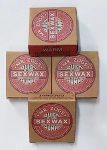 Mr. Zogs Sex Wax Quick Humps 5X Hard Warm to Mild-Tropic Water Surf Wax - 4 pack - Picture 1 of 3