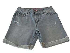 The Childrens Place Girls Shorts Midi-Long Distressed Light Wash Size 12 - Picture 1 of 12