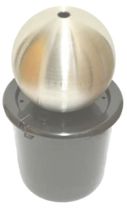 Garten Kugel Brunnen 30 cm Matt LED Beleuchtung V2A Edelstahl Zier Spring LED - Bild 1 von 12