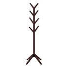 Freestanding 8-Arm Coat Rack Stand With Modern Finish, Espresso