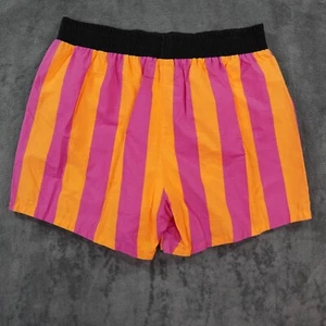 Bogner Shorts Damen Large orange schwarz gestreift Boxer gefüttert Loungewear Italy - Bild 1 von 6
