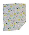 Cutie Pie White Green Yellow Pink Elephant Stars Baby Security Blanket Lovey