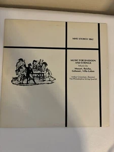 Music For Bassoon And Strings (Vinyl LP 1978) Musical Heritage Society MHS 3862 - Imagen 1 de 4