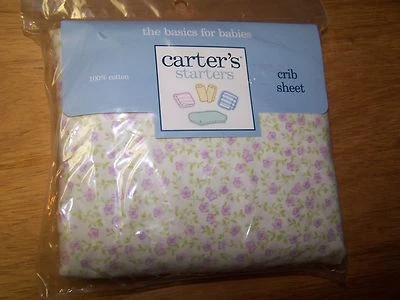 NUEVO CARTERS STARTERS Sábana Cuna Ajustable Floral 200 Hilos Foto 1 de 2