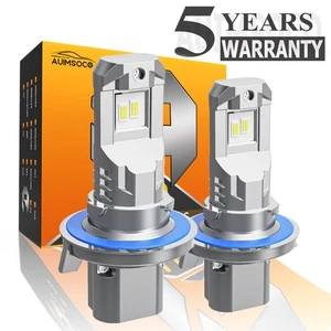 H13/9008 Super Bright LED Headlight Bulbs 660000LM Xenon White Dual Beam Combo - Picture 1 of 13