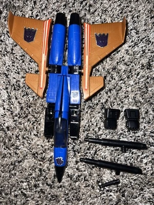 Dirge 100% Complete Vintage 1985 G1 Transformers Hasbro Action Figure Jet - Image 1 of 4