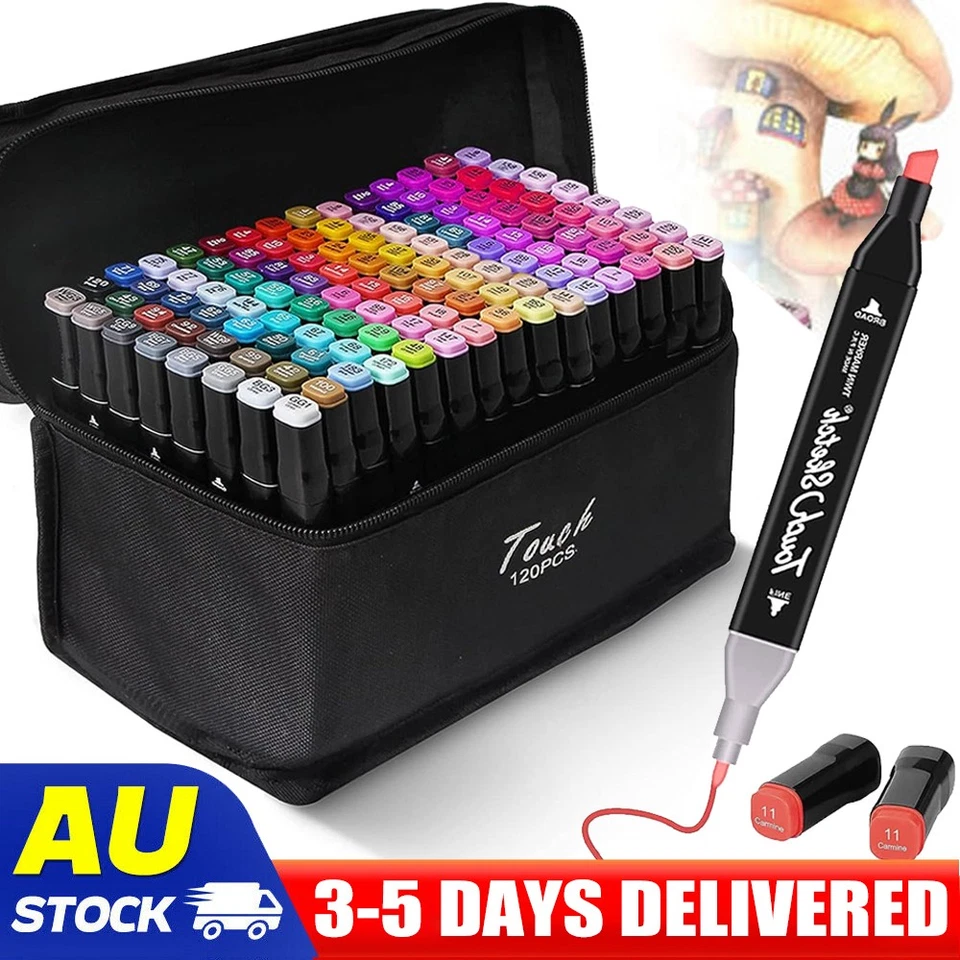 120 Colors Acrylic Paint Pens Sets Fine Art Marker Metal Glass Rock Waterproof - image 1 of 4