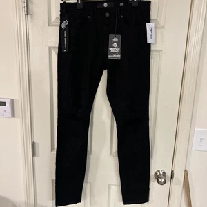 NWT Jordan Craig Legacy Edition Ross Black Denim Jeans Skinny Fit Men Sz 34x34 - Picture 1 of 6