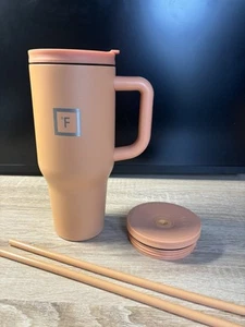 IRON °FLASK Co-Pilot Insulated Mug w/Straw & Flip Cap Lids NIB - Picture 1 of 3