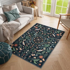 Lahome Insetto Botanico 3x5 Tappeti Lavabili per Ingresso Tappeto Morbido per Camera da Letto,... - Foto 1 di 9