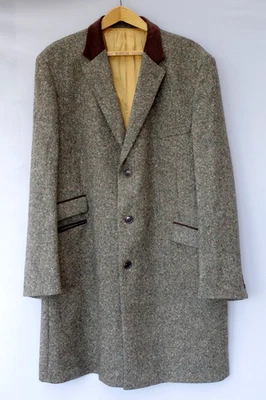 GURTEEN Mens Coat Size 52 Tweed Wool Green JE1700 - Image 1 of 4