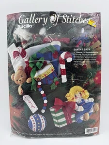 Gallery Of Stitches Weihnachtsmann Sack Bucilla 15" Filzstrumpf Kit 1995 #33511 Neu - Bild 1 von 4