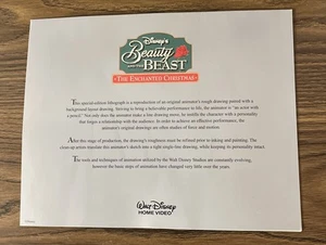 Disney's EDIZIONE SPECIALE LITOGRAFIA La Bella e la Bestia Natale Incantato 1997 - Foto 1 di 11