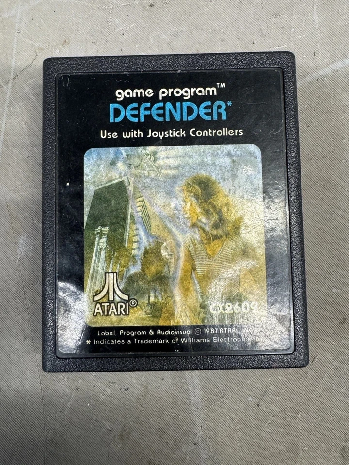 Vintage 1981 Defender Atari Video Battle Game Cartridge Arcade 2600 Shooter - Image 1 of 4