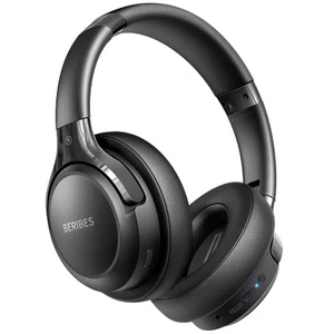 BERIBES Bluetooth Headphones Over Ear 65H Playtime and 6 EQ Music Modes Black - Picture 1 of 7