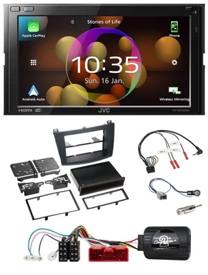 JVC DAB Lenkrad 2DIN Bluetooth USB Autoradio für Mazda 3 09-13 analog - Bild 1 von 4